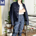 oversize raw vintage selvedge denim jacket for women